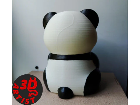 Panda Storage Box Pen Holder Set 2 items 3D Print Model
