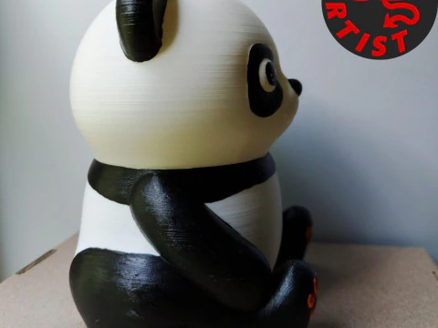Panda Storage Box Pen Holder Set 2 items 3D Print Model