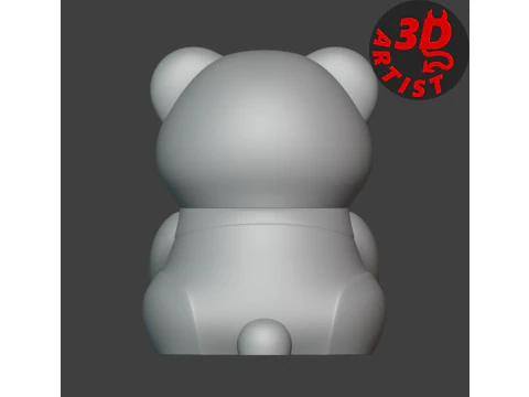 Panda Storage Box Pen Holder Set 2 items 3D Print Model