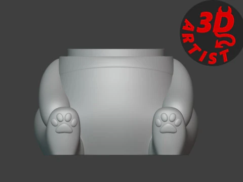 Panda Storage Box Pen Holder Set 2 items 3D Print Model
