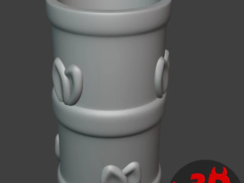 Panda Storage Box Pen Holder Set 2 items 3D Print Model