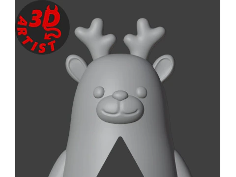 Christmas Animals Set 5 models 3D Print Model