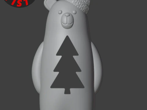 Christmas Animals Set 5 models 3D Print Model