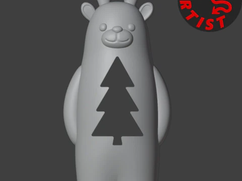 Christmas Animals Set 5 models 3D Print Model