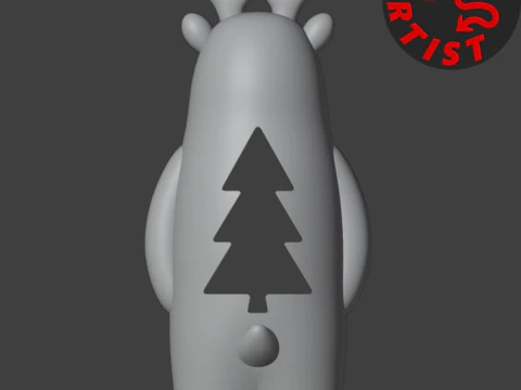 Christmas Animals Set 5 models 3D Print Model