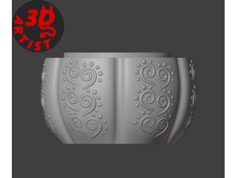 Pumpkin Patterned Storage Box Modèles 3D en vedette