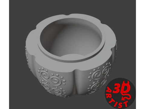 Pumpkin Patterned Storage Box 3D Print Model