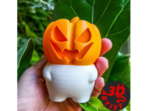 Pompoenmanbeeldje en hangende decorset 2 modellen 3D printmodel