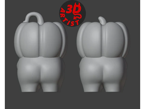Pumpkin Man Figurine and Hanging Decor Set 2 models 3D Print Model