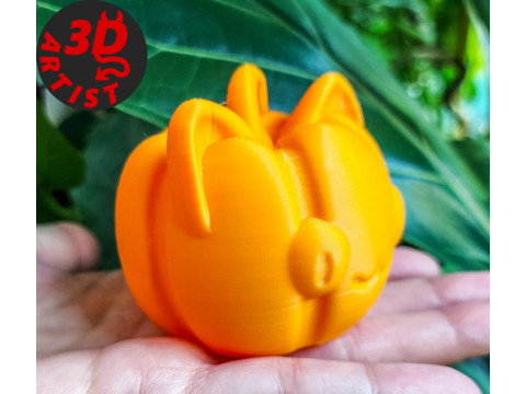 Pumpkin Cat Halloween Hanging Decor 3D Print Model