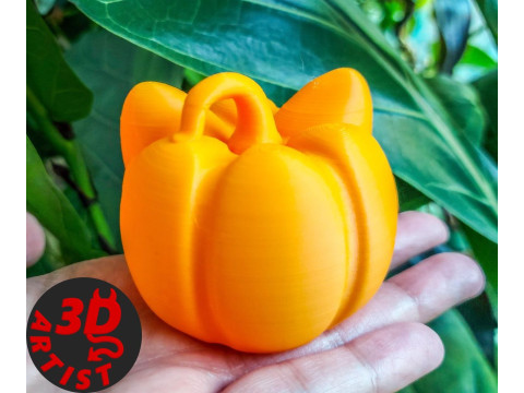 Pumpkin Cat Halloween Hanging Decor 3D Print Model