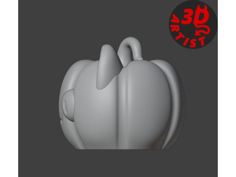 Pumpkin Cat Halloween Hanging Decor 3D Print Model