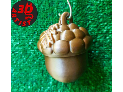 Pocket Squirrel Toy and Hanging Acorn Toy House 3D Print Model