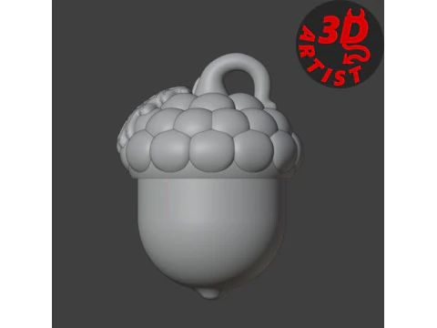 Pocket Squirrel Toy and Hanging Acorn Toy House 3D Print Model
