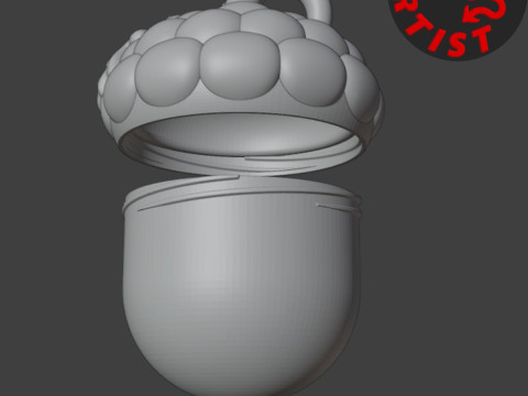 Pocket Squirrel Toy and Hanging Acorn Toy House Modello di stampa 3D