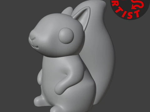 Pocket Squirrel Toy and Hanging Acorn Toy House 3D Print Model