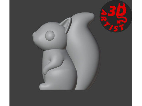 Pocket Squirrel Toy and Hanging Acorn Toy House Modello di stampa 3D