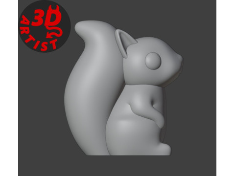 Pocket Squirrel Toy and Hanging Acorn Toy House Modello di stampa 3D