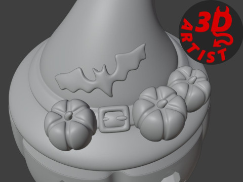 Box Pumpkin in a Witch Hat 3D Принт Модель
