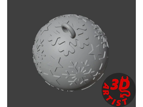 Christmas ball with surprise 2 pocket toys inside 3D Print Model