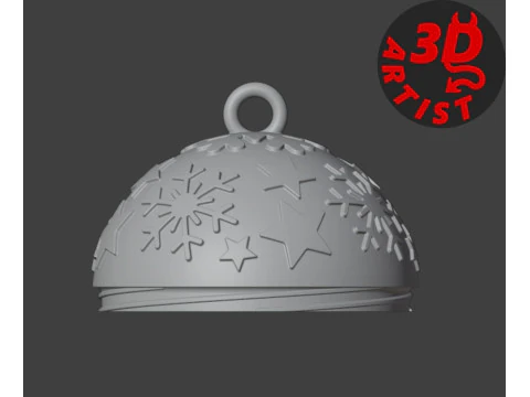 Christmas ball with surprise 2 pocket toys inside 3D Print Model