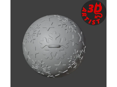 Christmas ball with surprise 2 pocket toys inside 3D Print Model