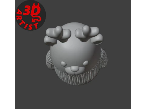 Deer and Bear in Sweater Christmas Gift Box Set 2 Boxes 3D Print Model