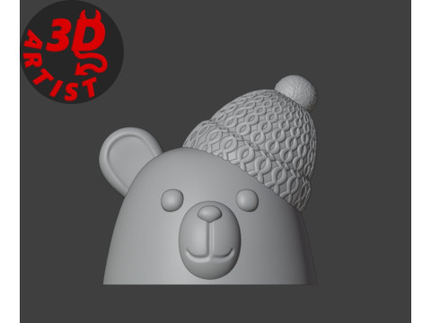 Deer and Bear in Sweater Christmas Gift Box Set 2 Boxes 3D 打印模型