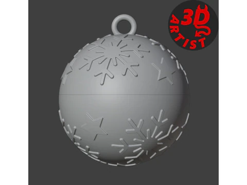 Christmas ball with surprise Pocket Toy Penguin Inside 3D Print Model