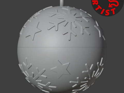 Christmas ball with surprise Pocket Toy Penguin Inside 3D Print Model