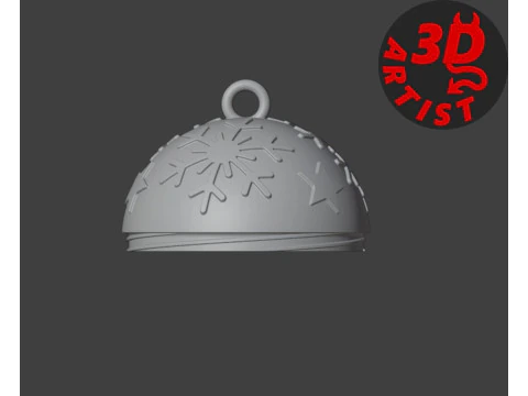 Christmas ball with surprise Pocket Toy Penguin Inside 3D Print Model