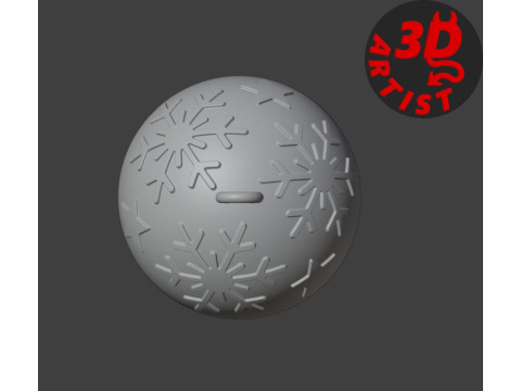 Christmas ball with surprise Pocket Toy Penguin Inside 3D 打印模型