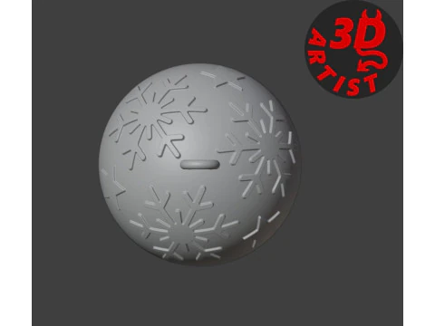 Christmas ball with surprise Pocket Toy Penguin Inside 3D Print Model