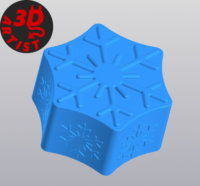 Snowflake Patterned Box Modelo de impresión 3D .c4d .max .obj .3ds .fbx .stl .blend