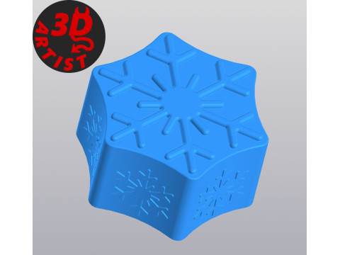 Snowflake Patterned Box 3D Print Model