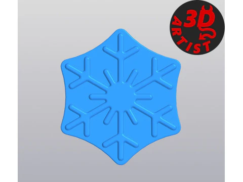 Doos met sneeuwvlokpatroon 3D printmodel