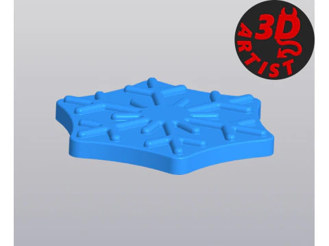 Doos met sneeuwvlokpatroon 3D printmodel