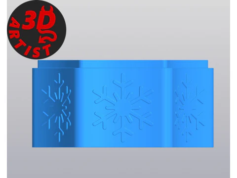 Doos met sneeuwvlokpatroon 3D printmodel