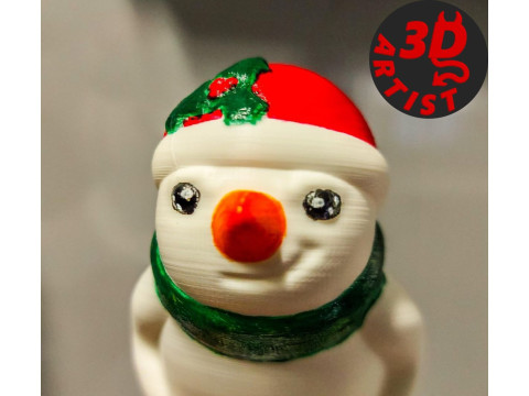 Pooping Snowman Figurine 3D प्रिंट मॉडल