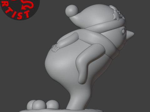 Pooping Snowman Figurine 3D प्रिंट मॉडल