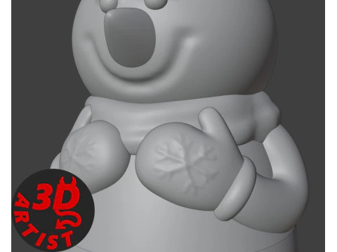 Snowman Christmas Box 3D Print Model