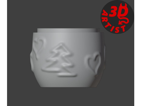 Snowman Christmas Box Model Cetak 3D