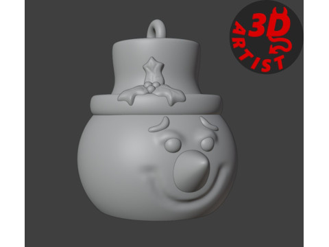 Snowman Christmas Snowball 3Dプリントモデル