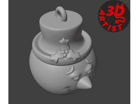 Snowman Christmas Snowball 3D Print Model
