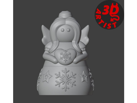 Christmas Angel Box 3Dプリントモデル