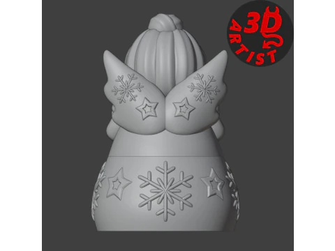 Christmas Angel Box 3D Print Model