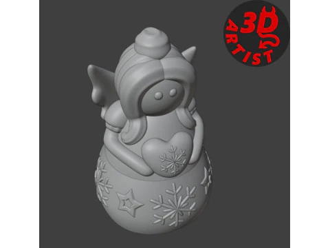 Christmas Angel Box 3D Print Model