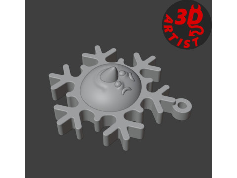 Smiling Snowflake Christmas Decor 3D 프린트 모델