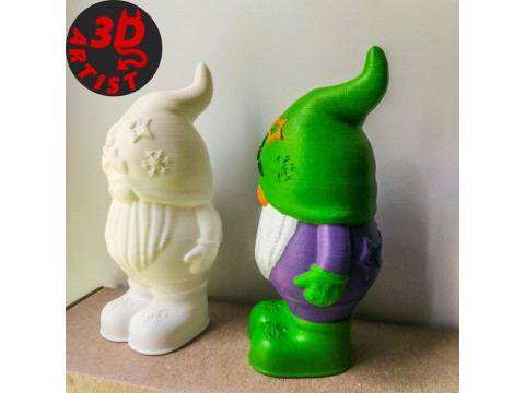 Christmas Gnome Figurine 3D Print Model