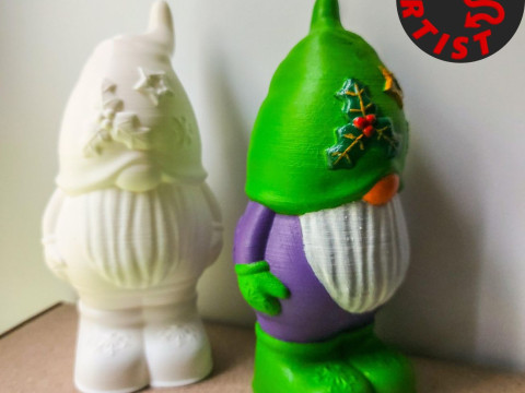 Christmas Gnome Figurine 3D Print Model
